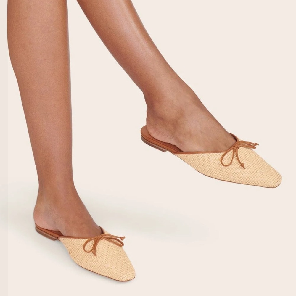 Staud Gina Mule Natural Raffia, Size 8.5